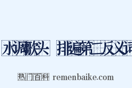 水调歌头·排遍第二反义词是什么意思的图片